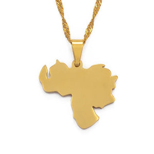 Venezuela Map Necklace