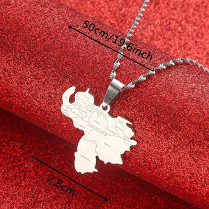 Venezuela Map Necklace