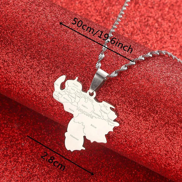 Venezuela Map Necklace