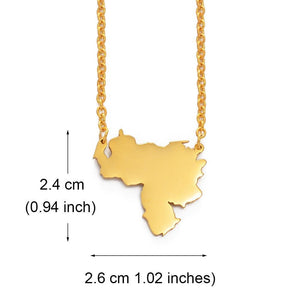 Venezuela Map Necklace