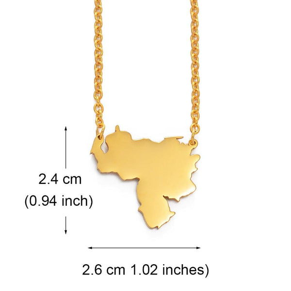 Venezuela Map Necklace