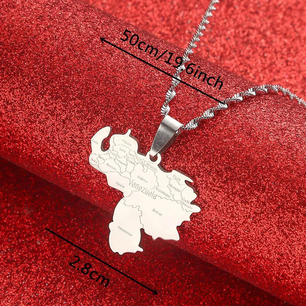 Venezuela Map Necklace