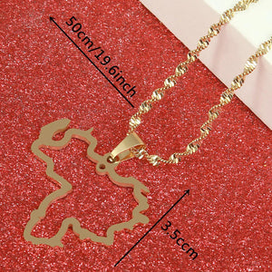 Venezuela Map Necklace