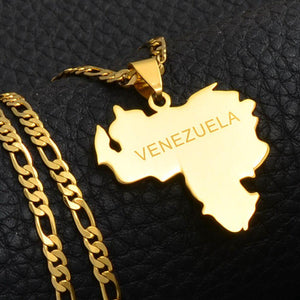 Venezuela Map Necklace