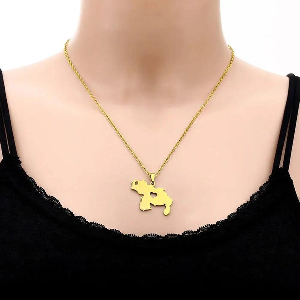 Venezuela Map Necklace
