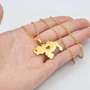 Venezuela Map Necklace