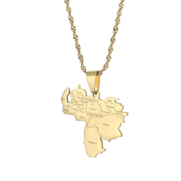 Venezuela Map Necklace