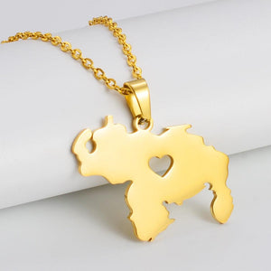 Venezuela Map Necklace