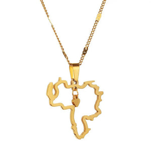 Venezuela Map Necklace