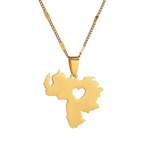 Venezuela Map Necklace