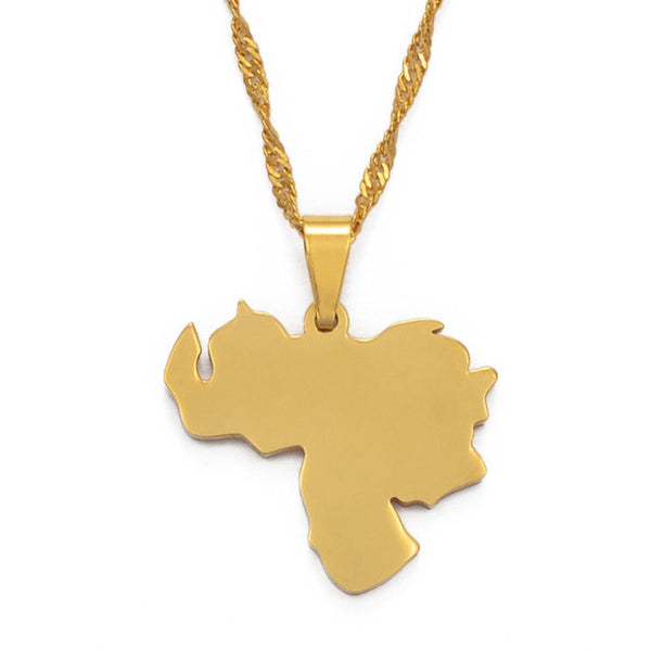 Venezuela Map Necklace