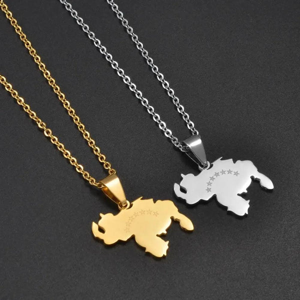 Venezuela Map Necklace