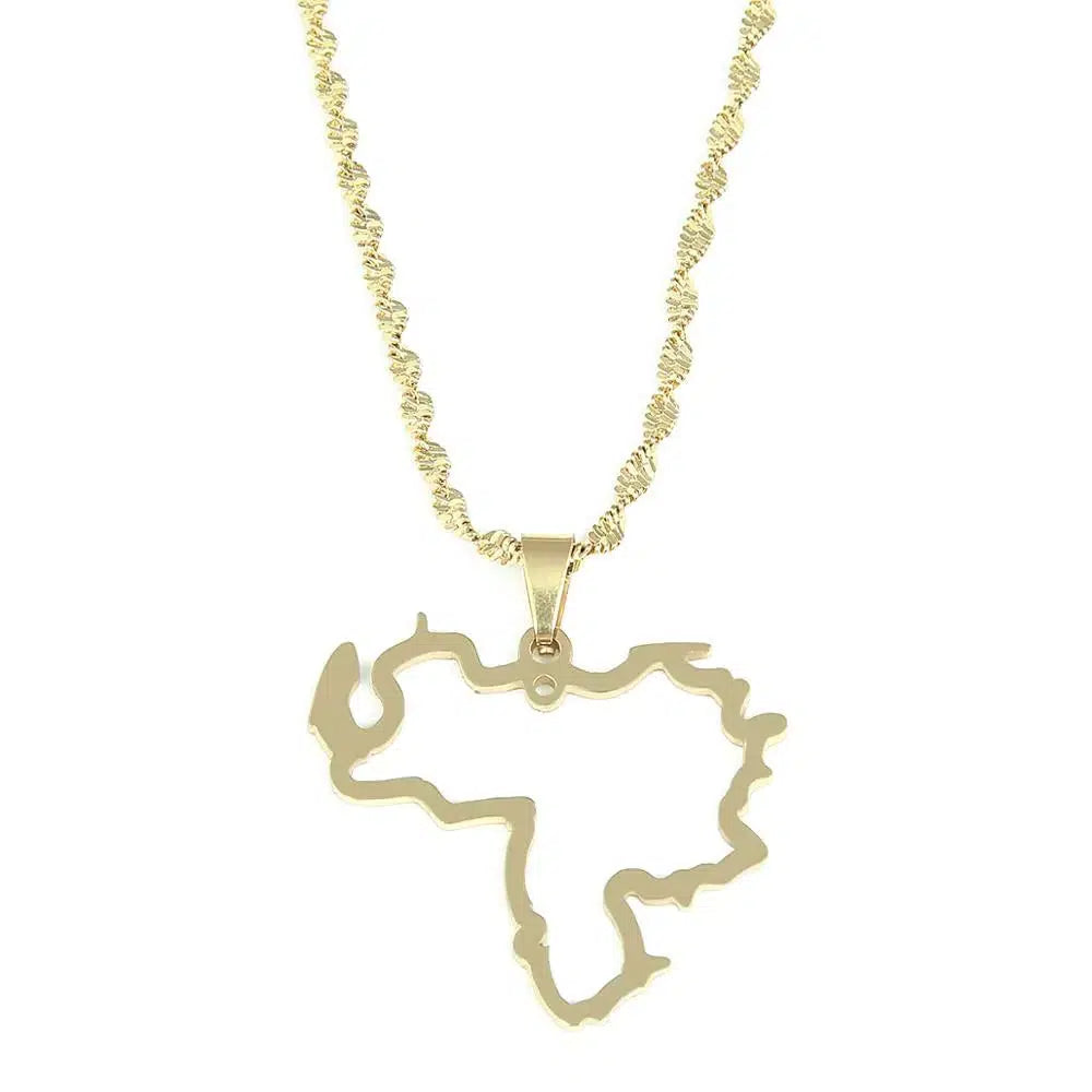 Venezuela Map Necklace