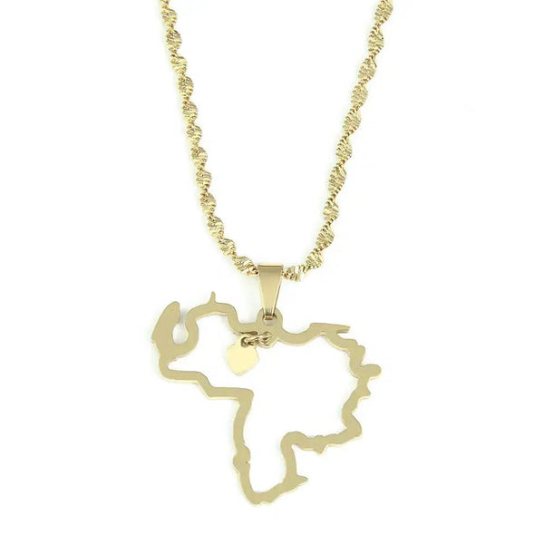 Venezuela Map Necklace