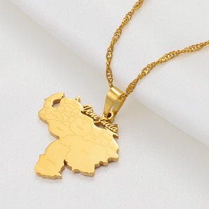 Venezuela Map Necklace