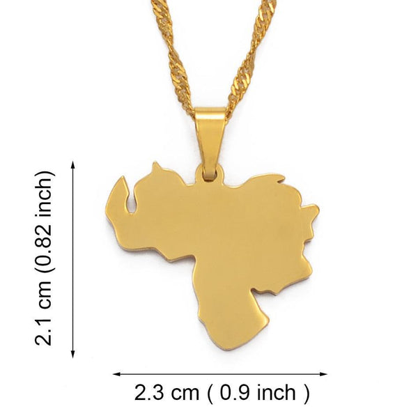 Venezuela Map Necklace