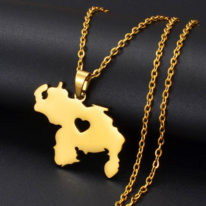 Venezuela Map Necklace