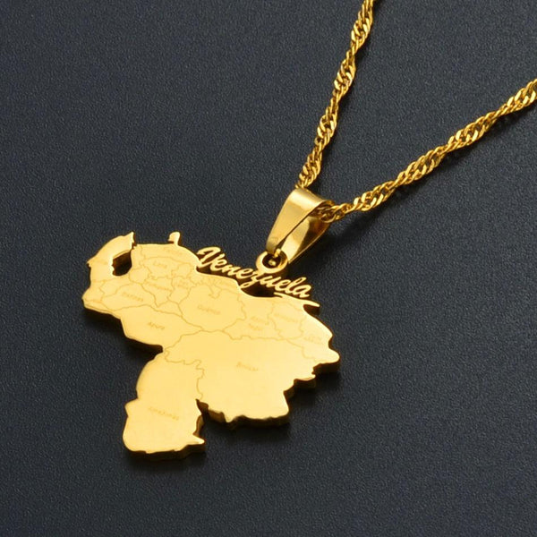 Venezuela Map Necklace