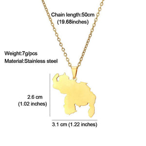 Venezuela Map Necklace