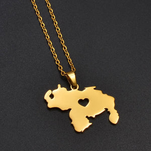 Venezuela Map Necklace