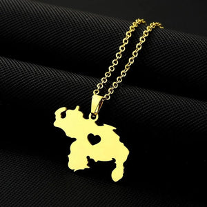 Venezuela Map Necklace