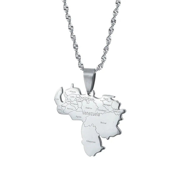 Venezuela Map Necklace