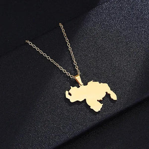 Venezuela Map Necklace