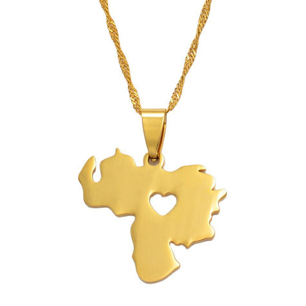 Venezuela Map Necklace