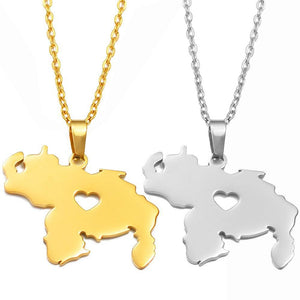 Venezuela Map Necklace