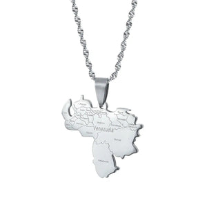 Venezuela Map Necklace