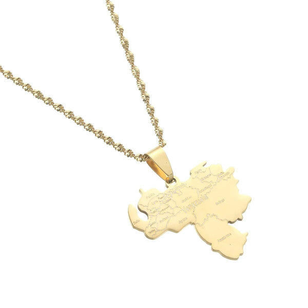 Venezuela Map Necklace