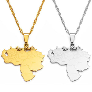 Venezuela Map Necklace