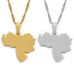 Venezuela Map Necklace