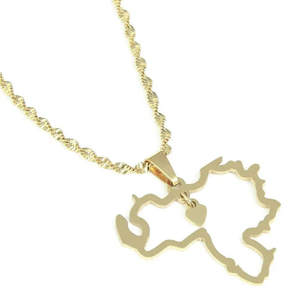 Venezuela Map Necklace