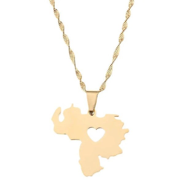 Venezuela Map Necklace