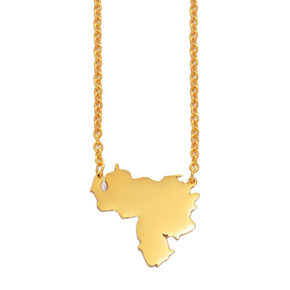 Venezuela Map Necklace