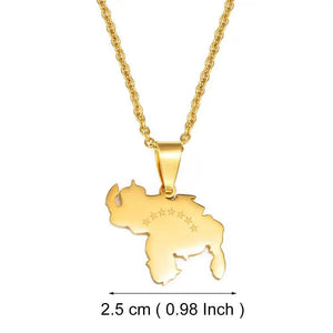 Venezuela Map Necklace