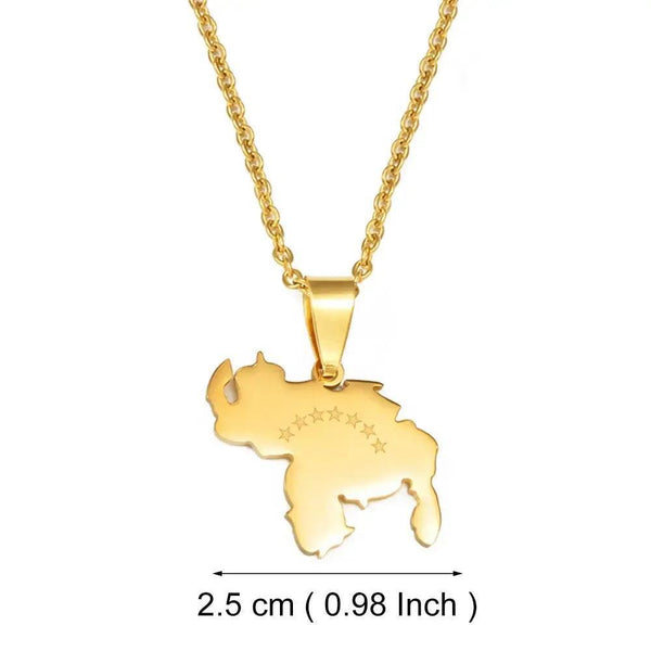 Venezuela Map Necklace