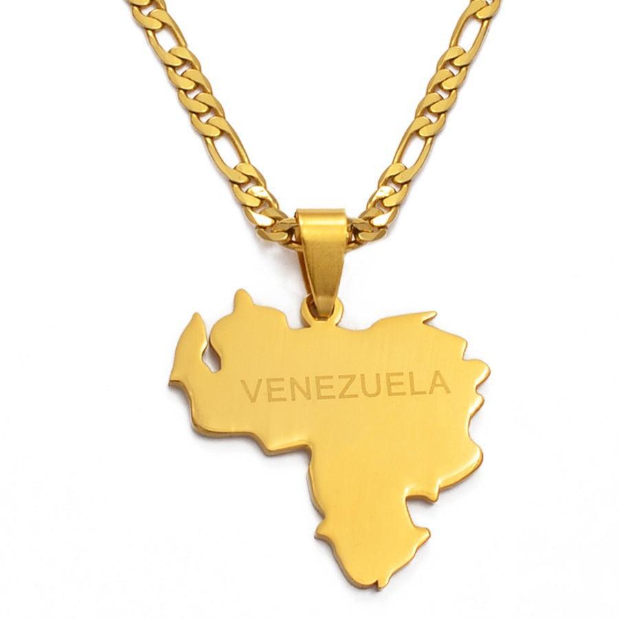 Venezuela Map Necklace