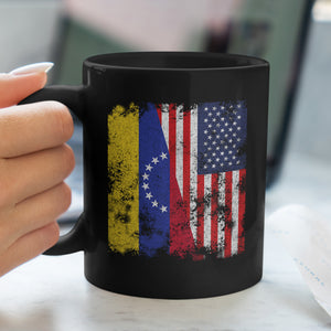 Venezuela USA Flag - Half American Mug