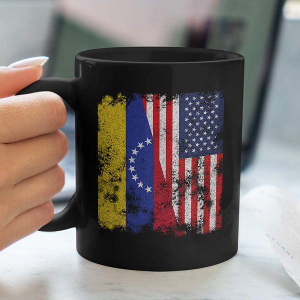 Venezuela USA Flag - Half American Mug
