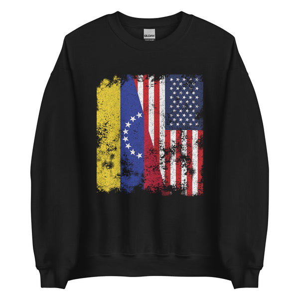Venezuela USA Flag - Half American Sweatshirt