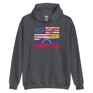 Venezuela USA Flag Hoodie