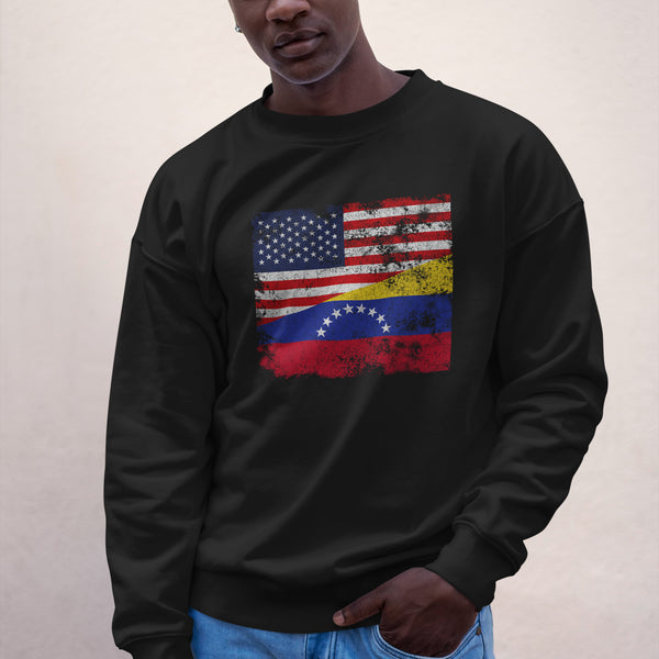 Venezuela USA Flag Sweatshirt