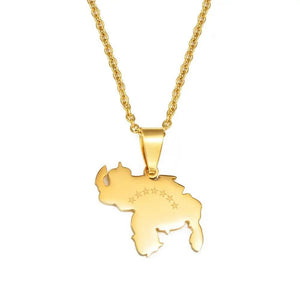 Venezuela Map Necklace