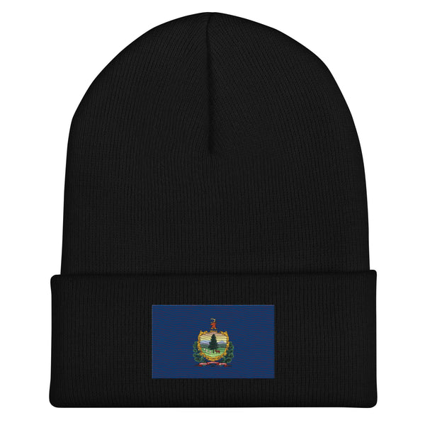 Vermont State Flag Beanie - Embroidered Winter Hat