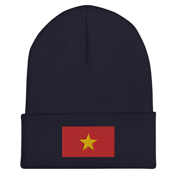 Vietnam Flag Beanie - Embroidered Winter Hat