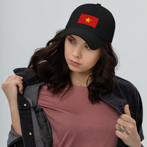 Vietnam Flag Cap - Adjustable Embroidered Dad Hat