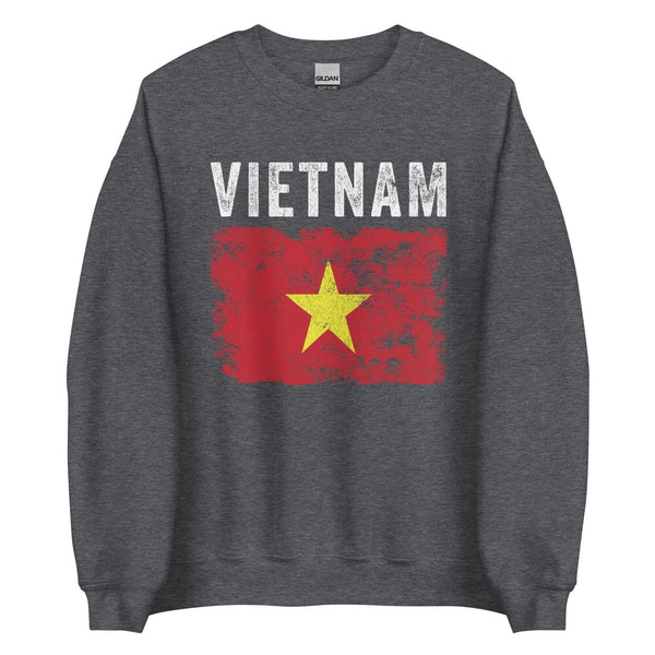 Vietnam Flag Distressed Vietnamese Flag Sweatshirt