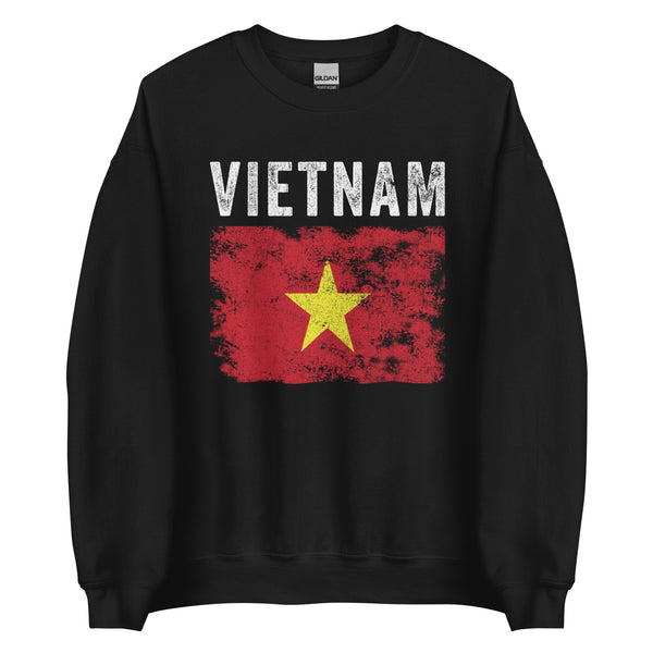 Vietnam Flag Distressed Vietnamese Flag Sweatshirt